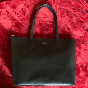 Kate Spade *FULL GLITTER* LARGE Black Tote